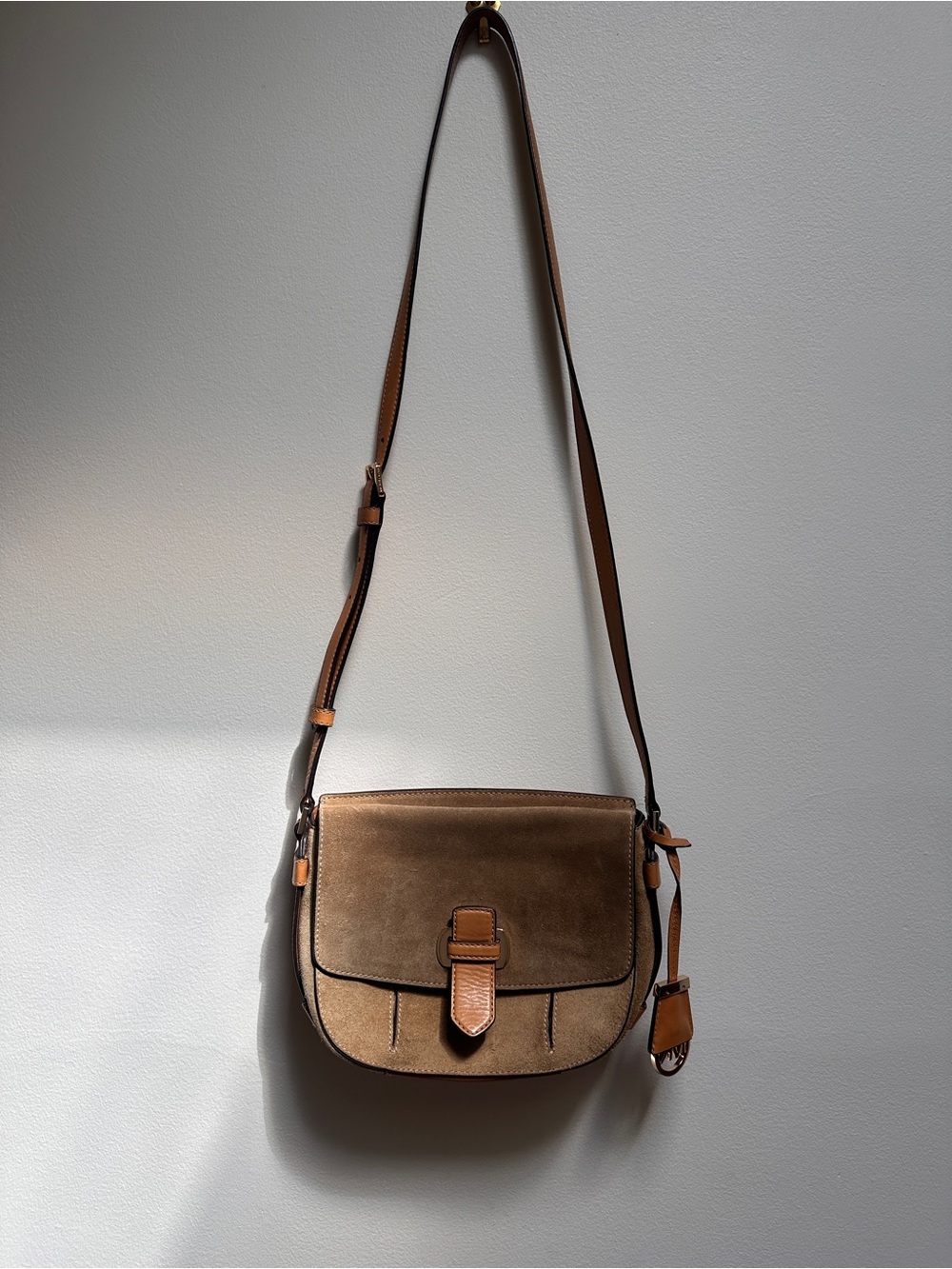 Michael Kors - Suede and Leather Crossbody Bag